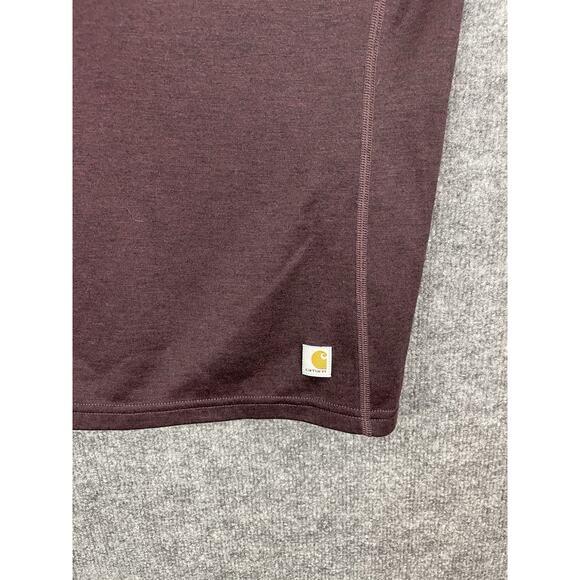 Carhartt Shirt Women's XL 16/18 Long sleeve Thumb Hole Maroon Force - Picture 6 of 9